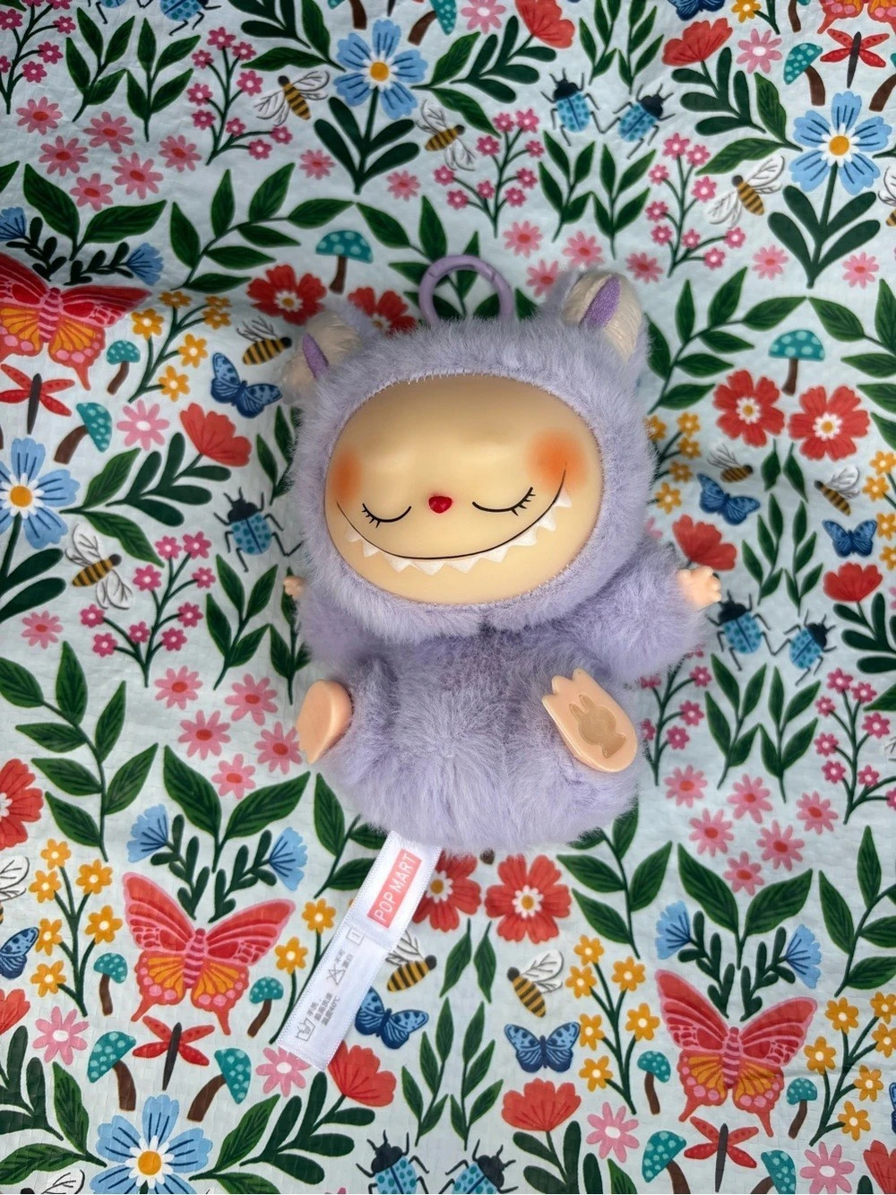POP MART The Monsters Have a Seat Vinyl Plush Zizi Purple Labubu Keychain